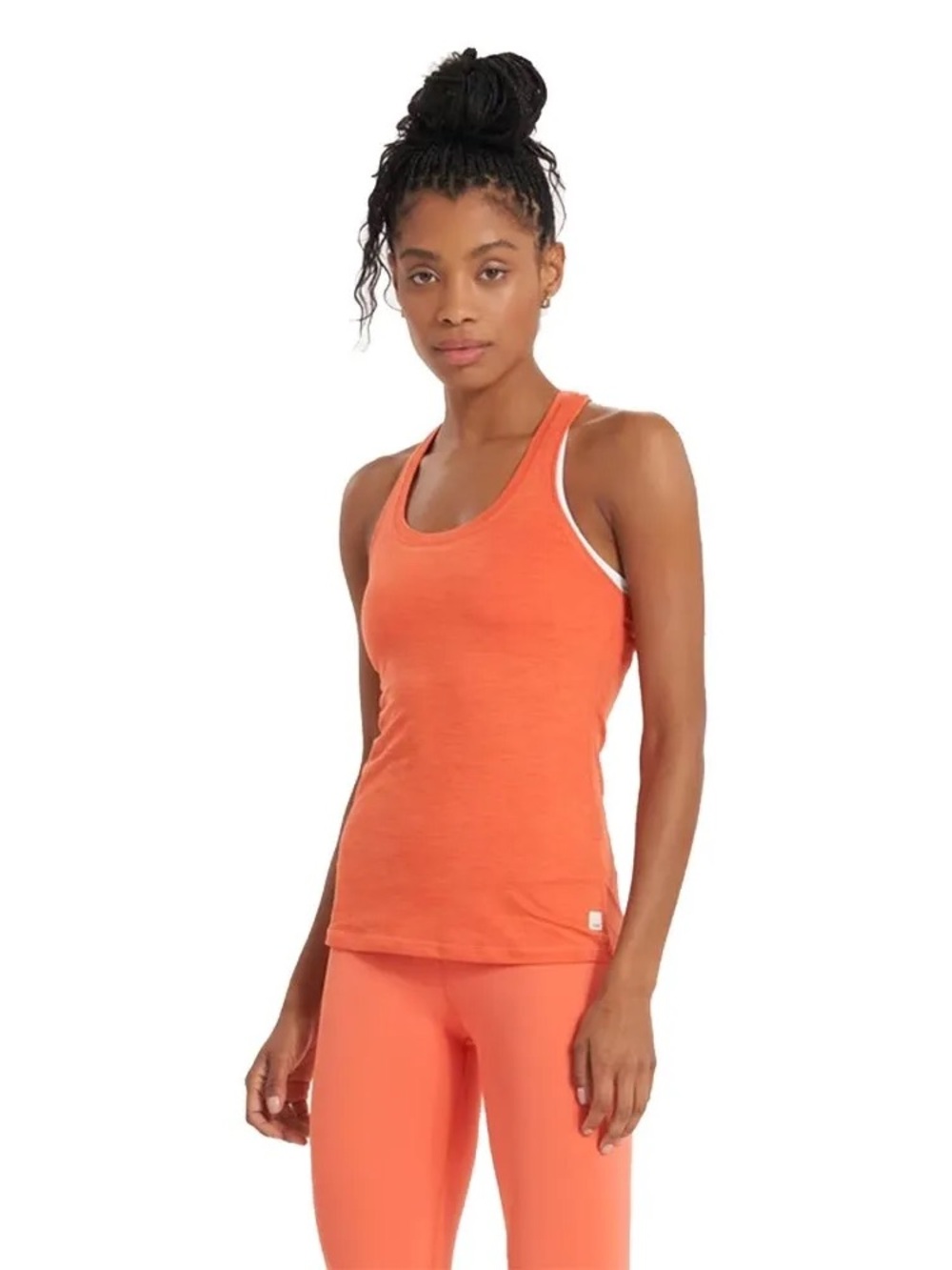 Vuori Lux Performance Racerback Tank Size L Grapefruit